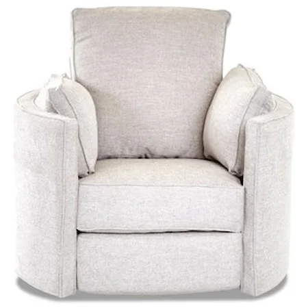 Transitional Reclining Swivel Chair